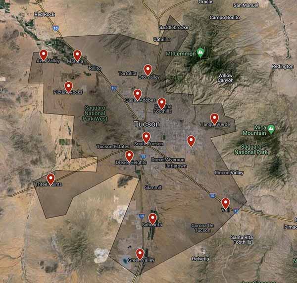 ppi inspections tucson map